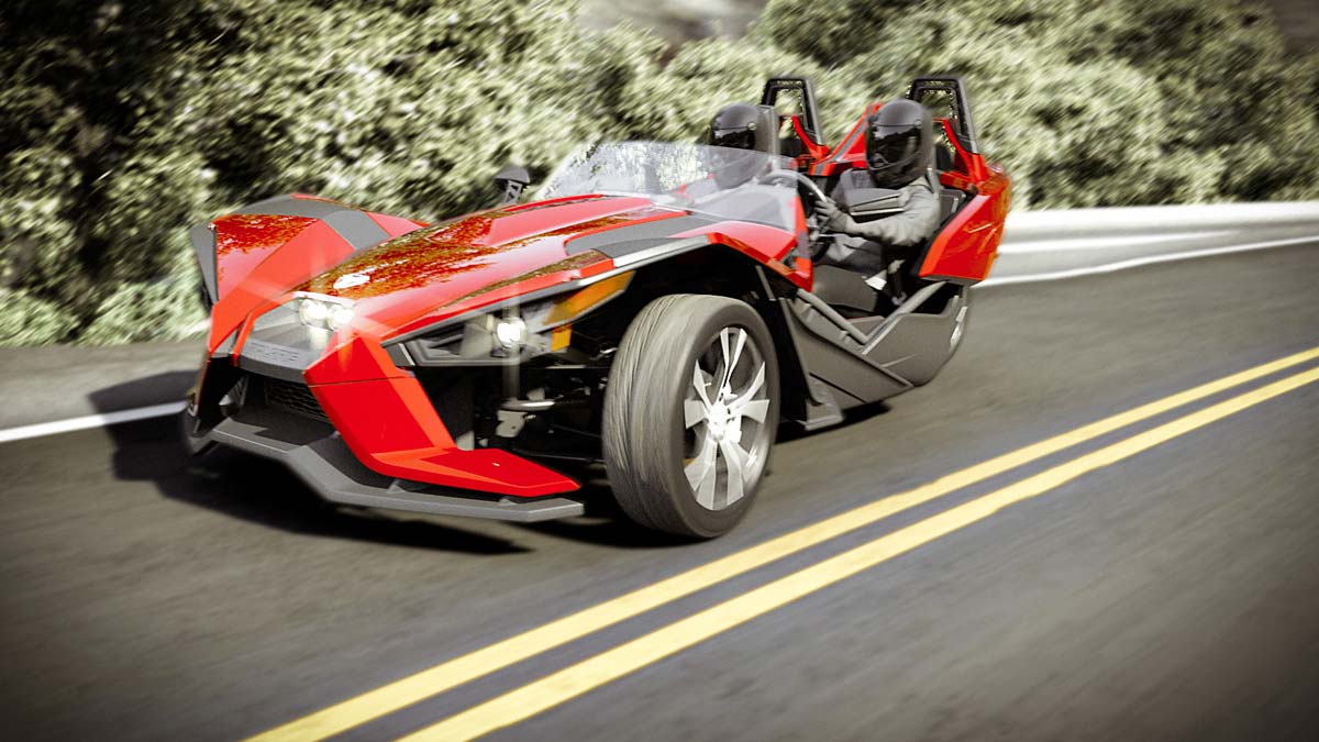 3 wheeled car slingshot