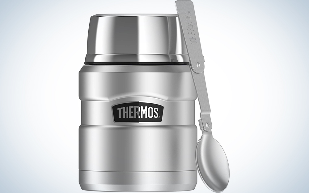 Thermos Food Jar with Spoon, Purple, 16 oz