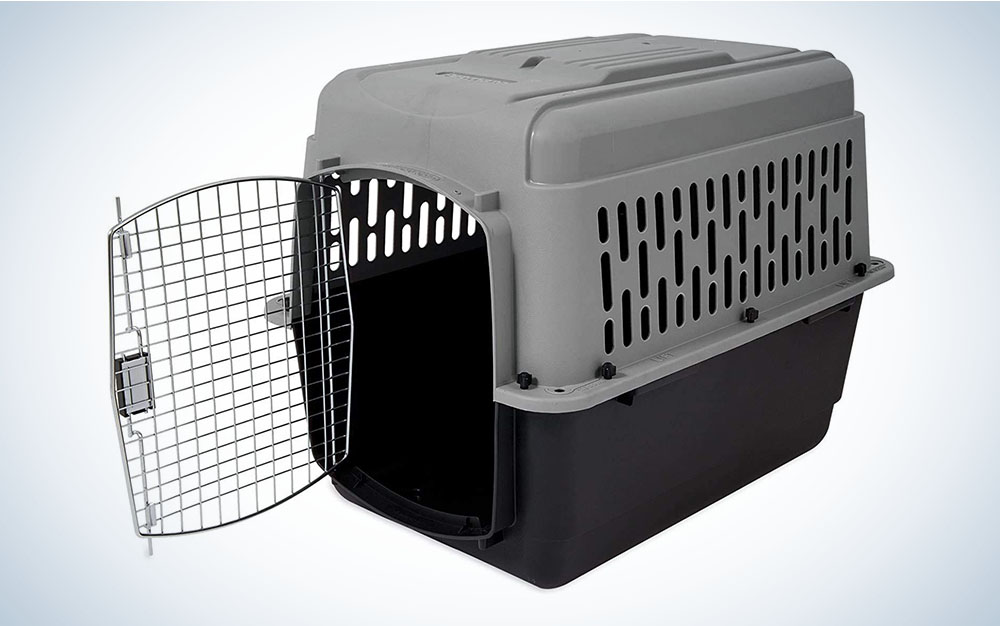Cat or Dog Transport Box. Large Plastic Pet Carrier. Carrying Case