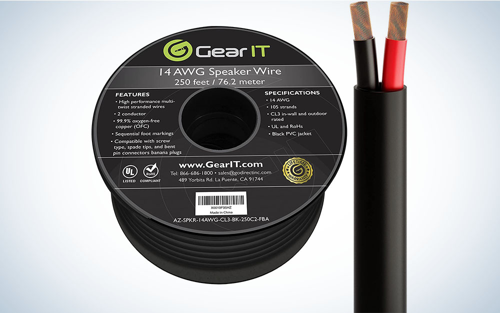 InstallGear 14 Gauge AWG 500ft Speaker Wire Cable - Black (Great Use for  Car Speakers Stereos, Home Theater Speakers, Surround Sound, Radio) 