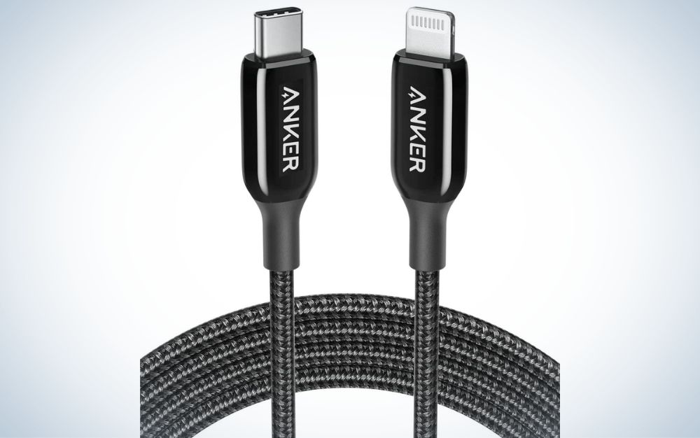 Anker 10' Braided Lightning to USB-C Fast Charging Cable - White