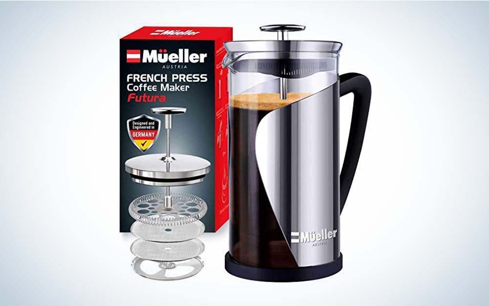 Mueller + Stainless Steel Double-Wall French Press