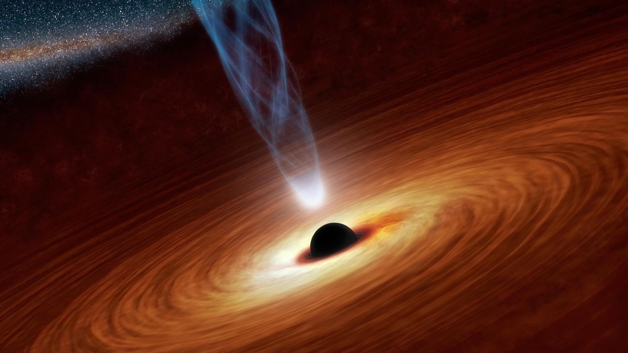 First detection of light from behind a black hole