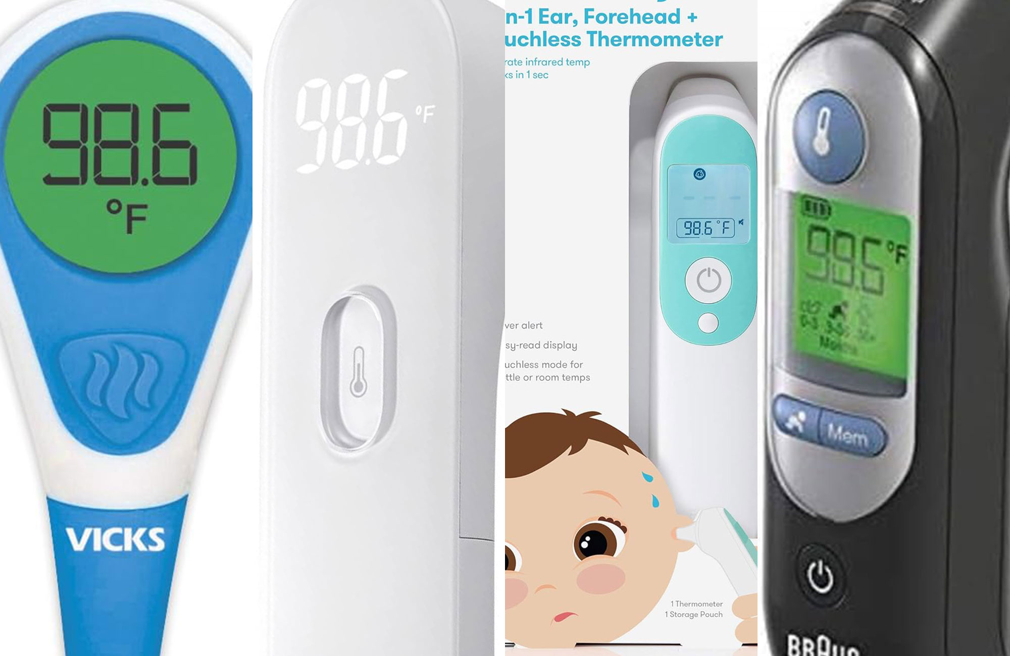 Kinsa QuickCare Smart Thermometer for Fever - Digital Medical Baby