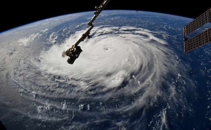 hurricane florence from space