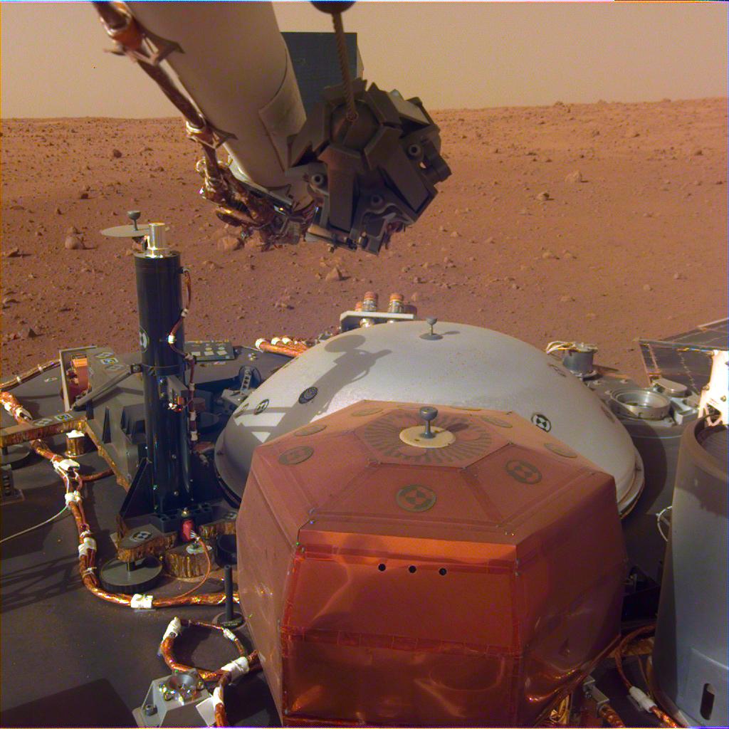 insight lander set up mars