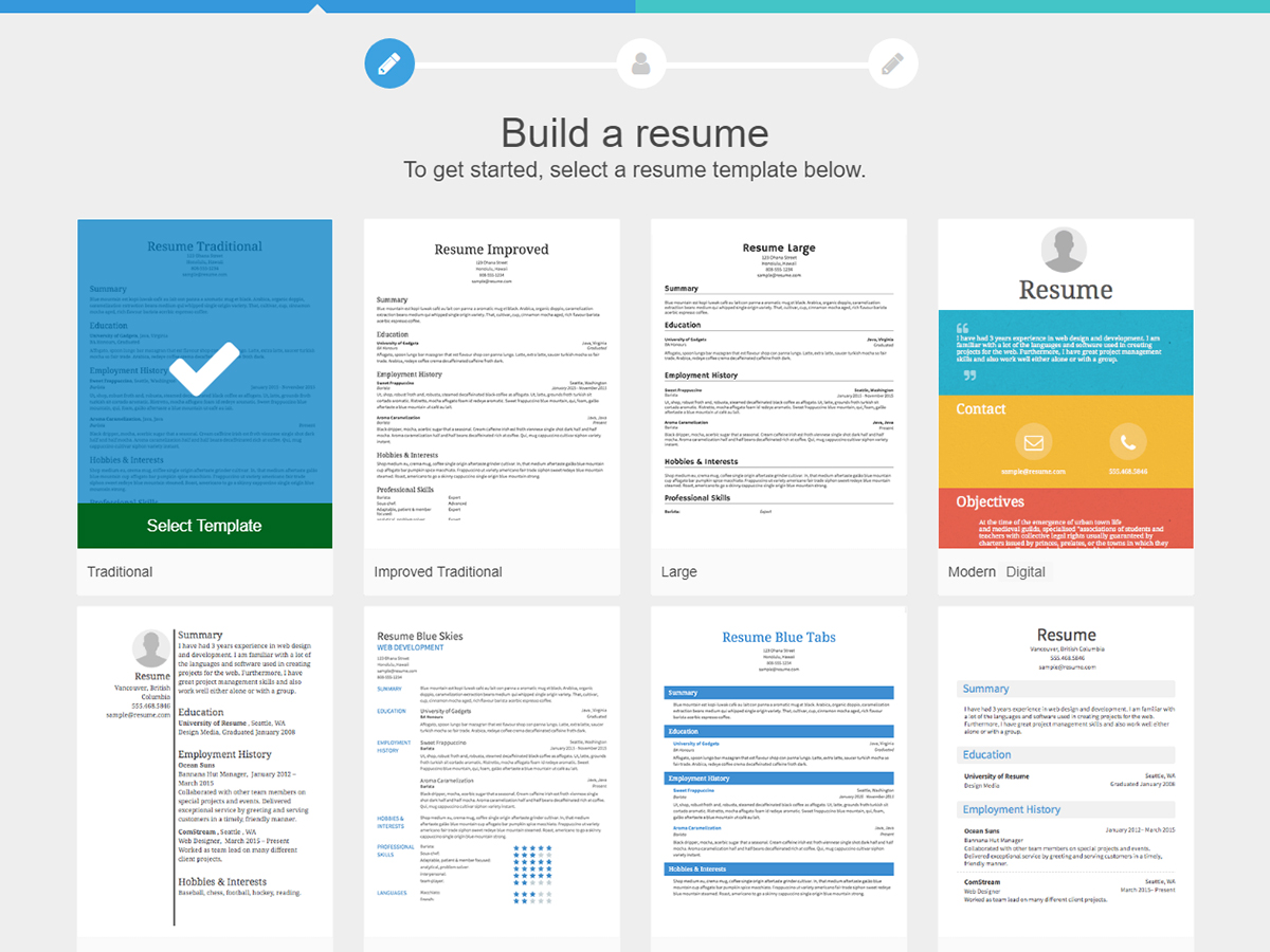 Resume.com resume builder