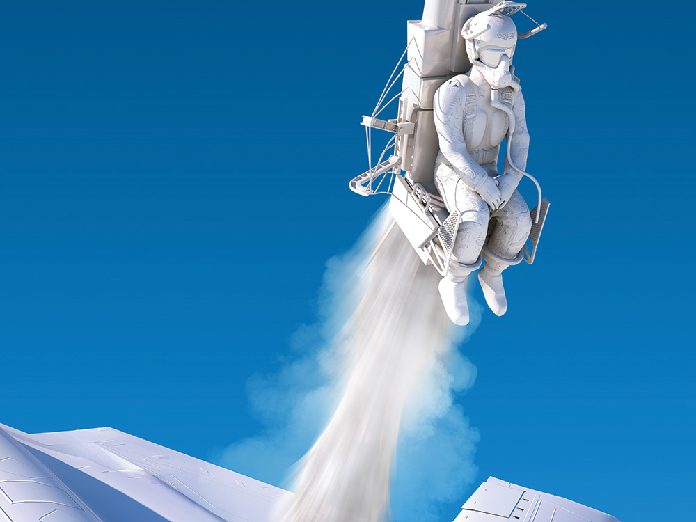 illustrated modern ejection seat & plane emergency evacuation