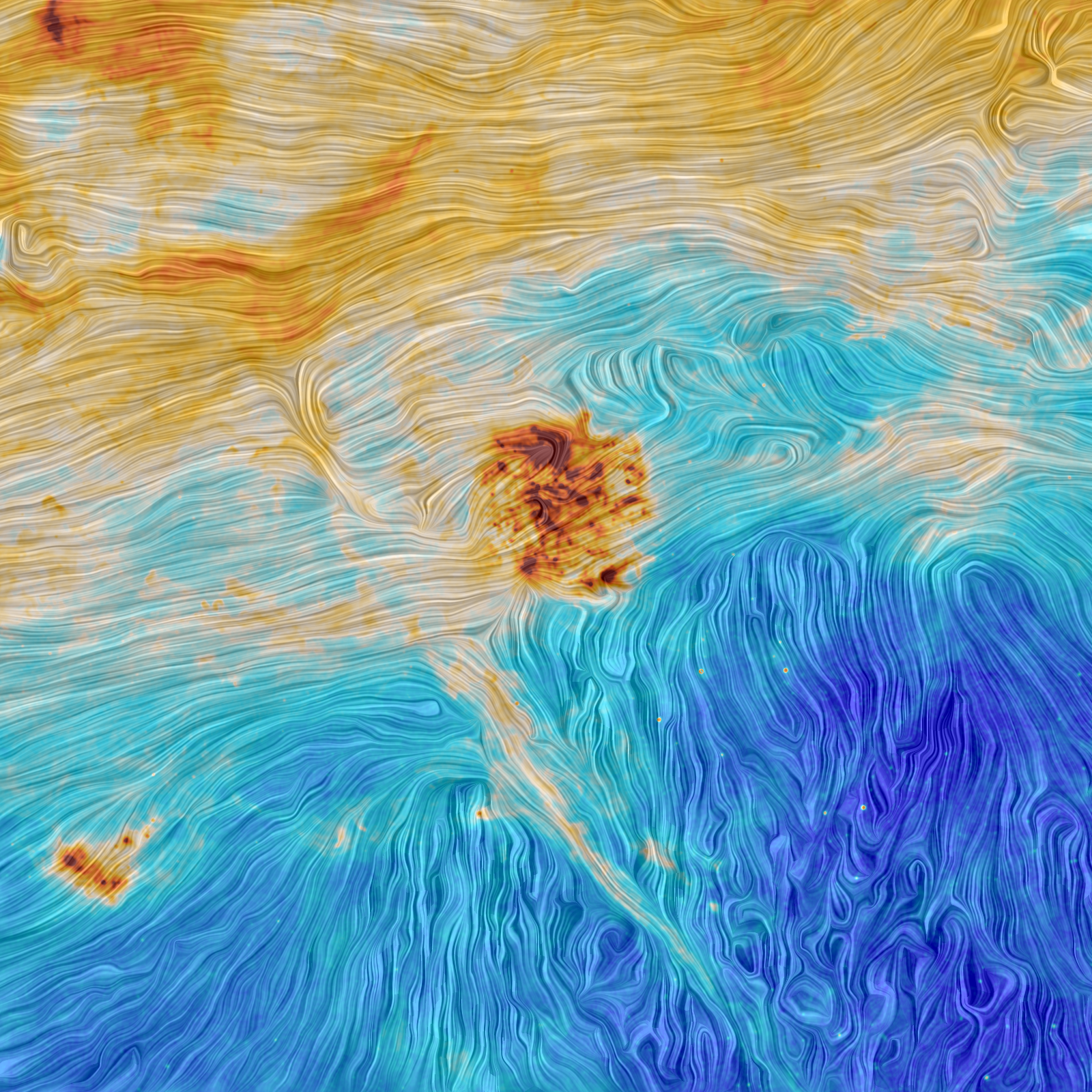 Magellanic clouds and interstellar filament