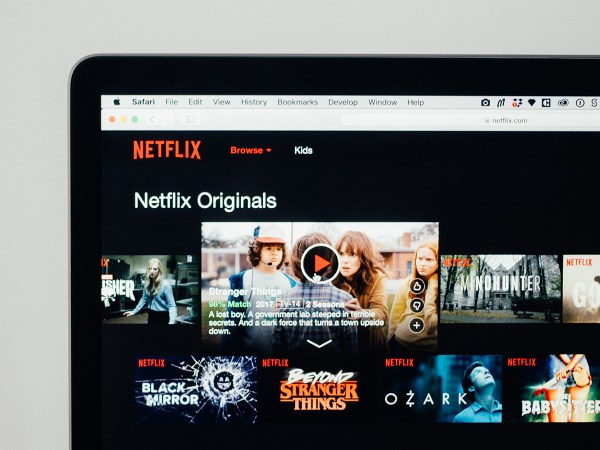 The user interface for Netflix on a computer in a browser window.