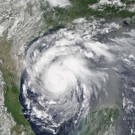 satellite image of hurricane harvey