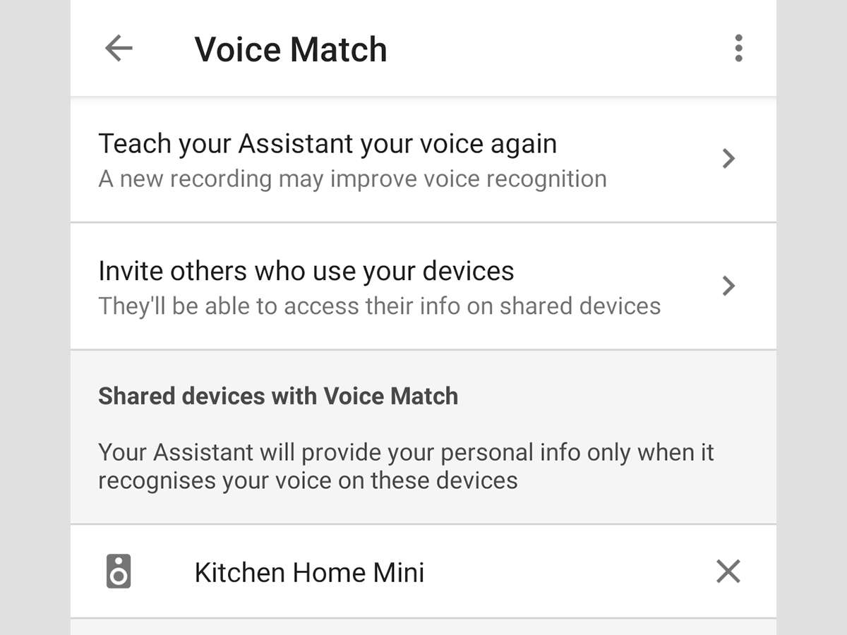 Google Home Voice Match smart home