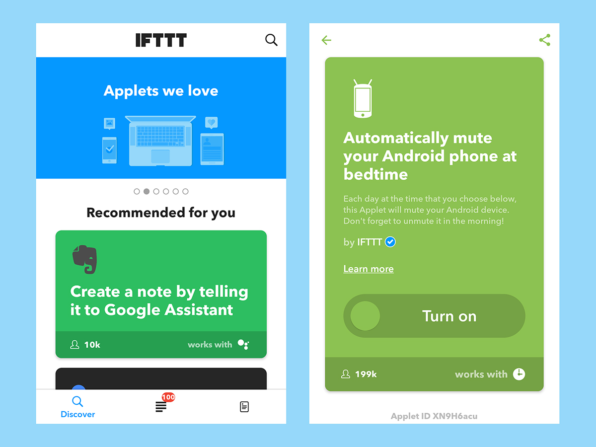 IFTTT Android app