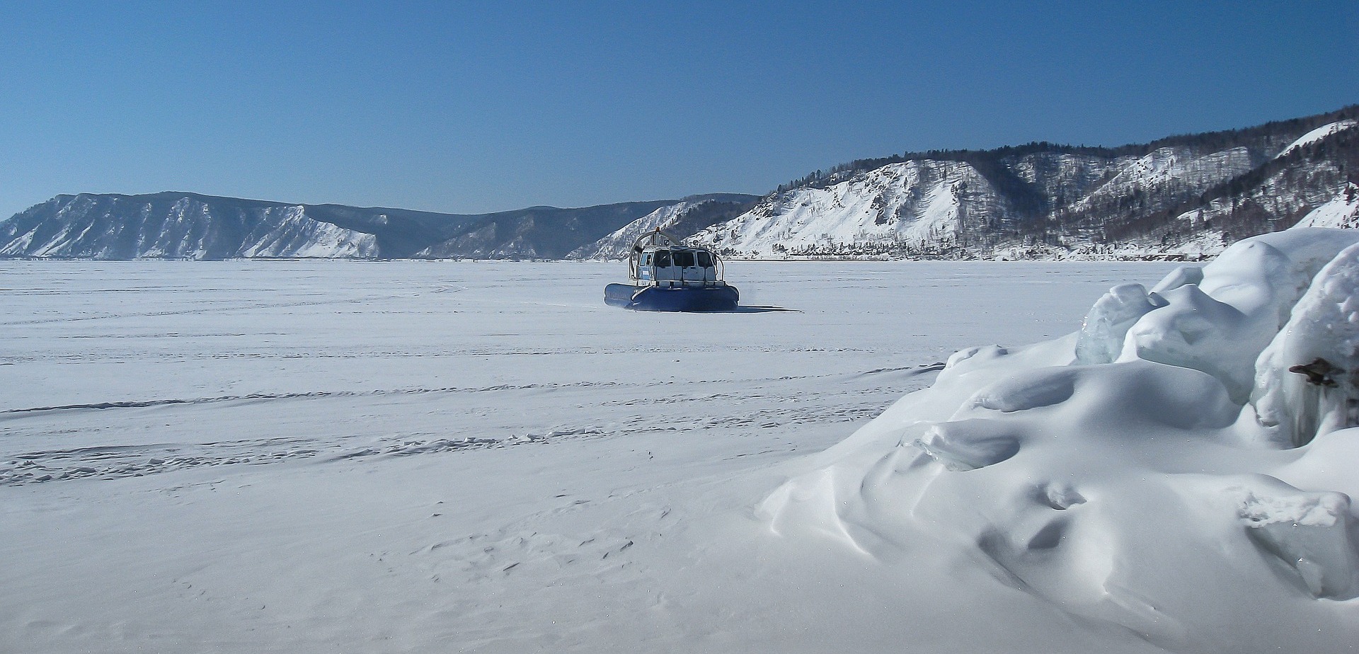 a frozen lake