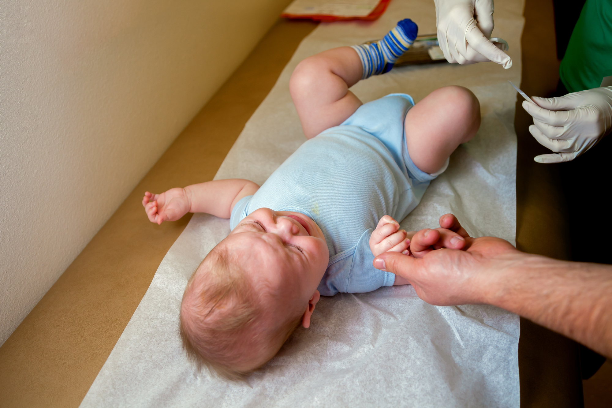 baby getting vaccinated