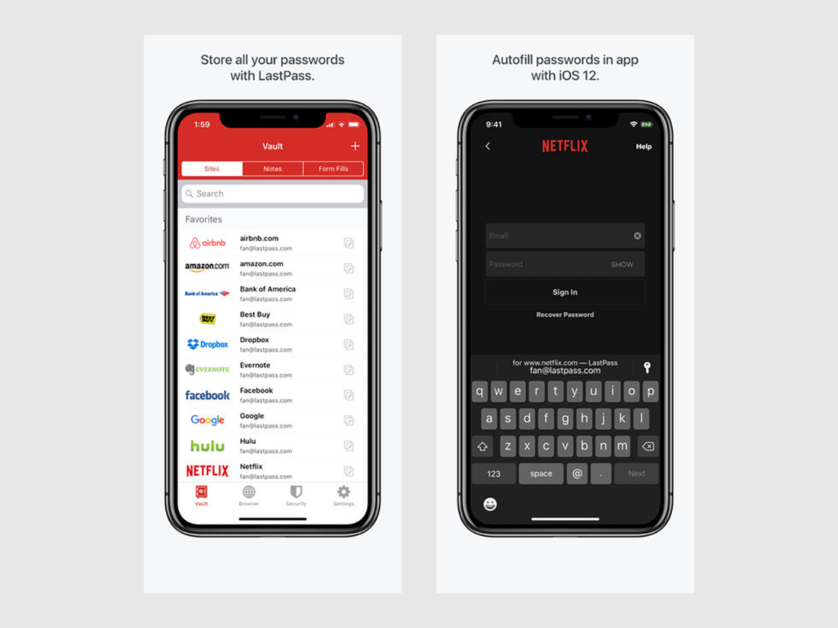 LastPass iPhone app