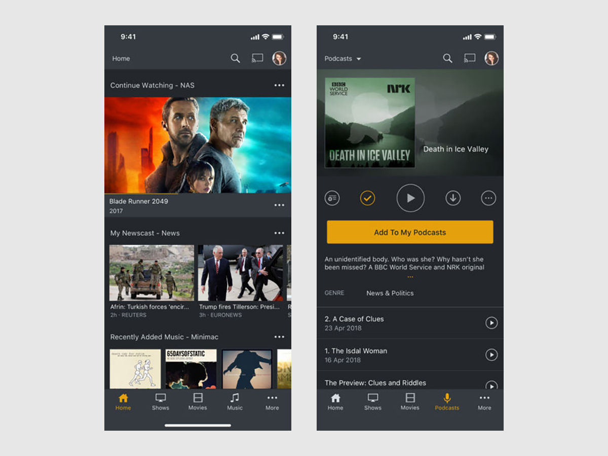 Plex iPhone app