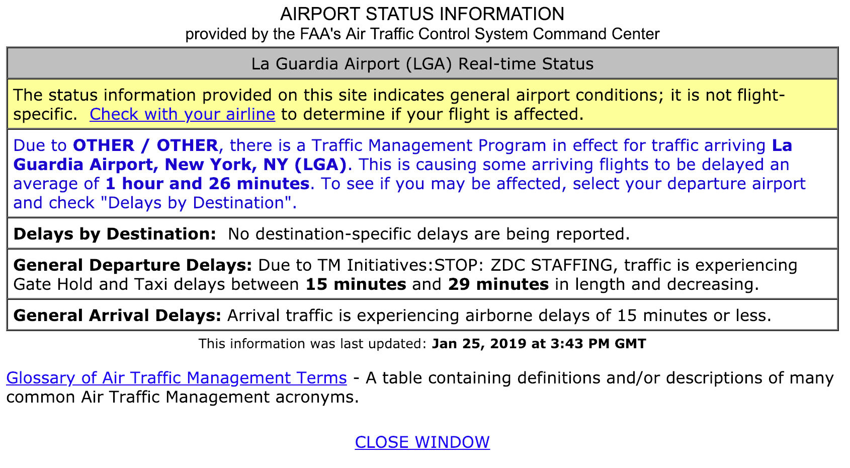 FAA flight delay plan