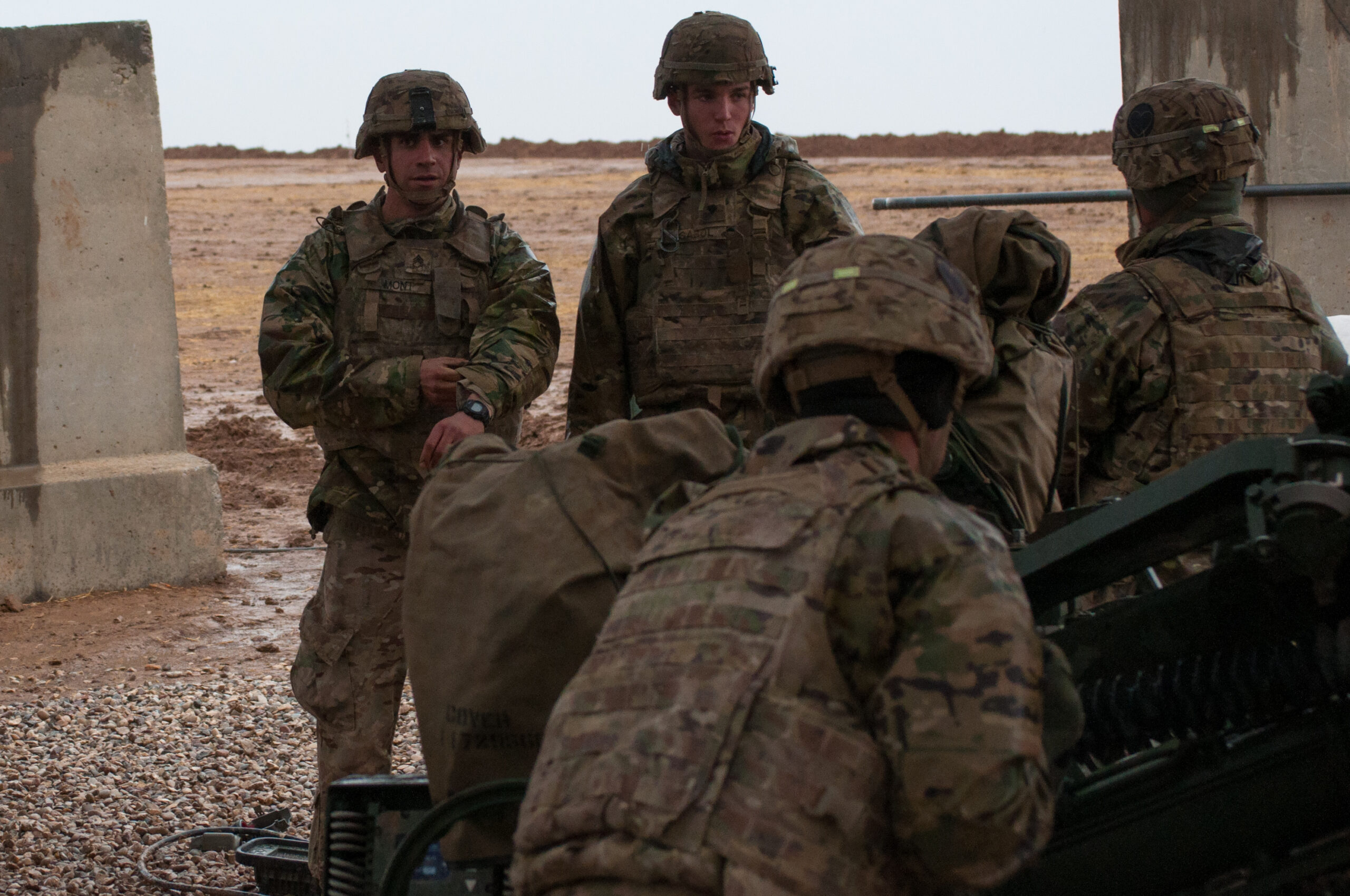 Army Artillery Crew With Task Force Strike