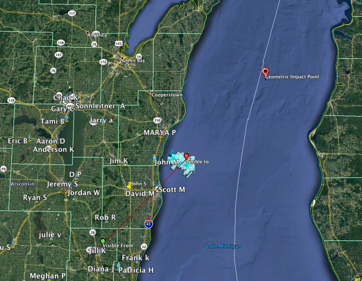 Doppler scan of Chicago meteor