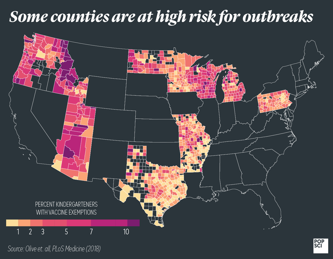 non medical exemptions vaccines counties