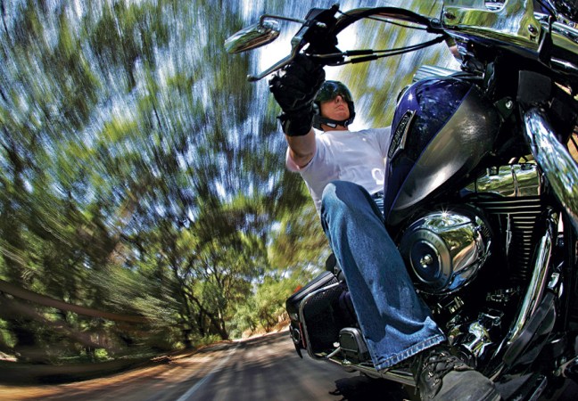 moving motorcycle photograph