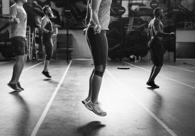 young people at the gym 