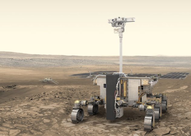 a drawing of a rover on mars