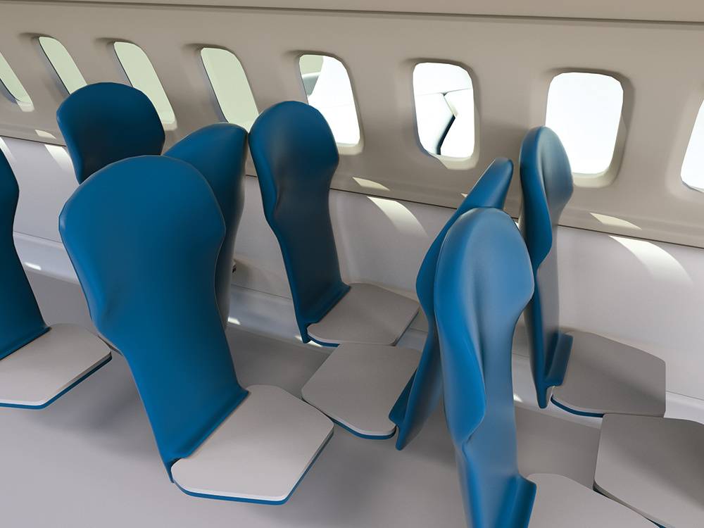 honeycomb row airplane seats