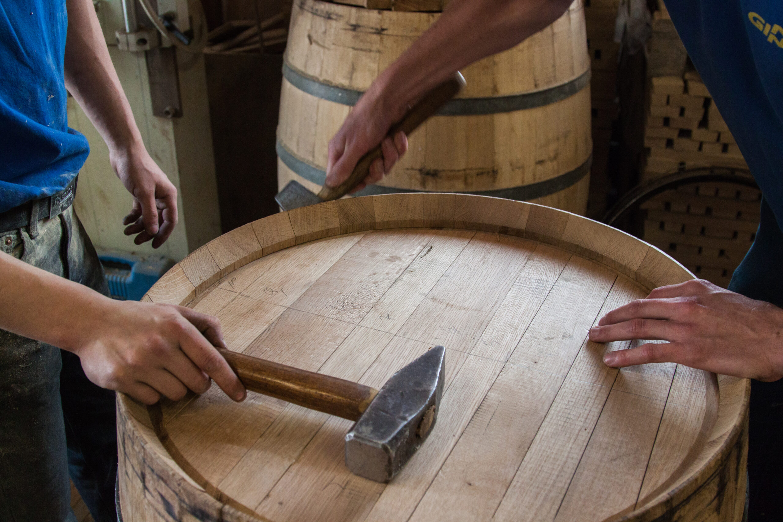 Barrel flavor of wood production spirits