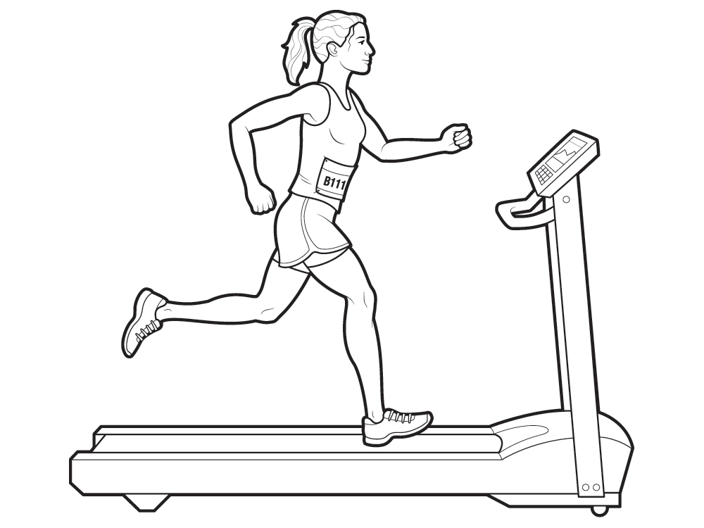 running on the treadmill