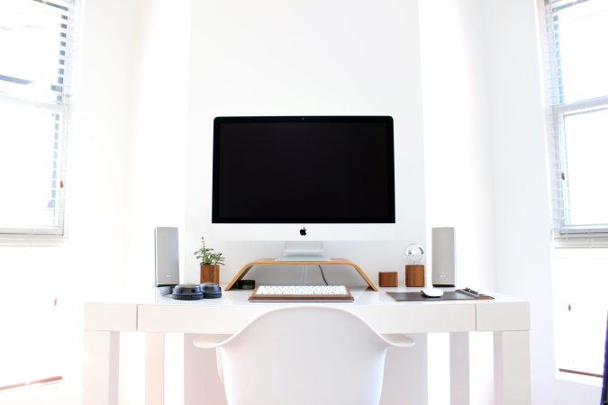 clean desk area