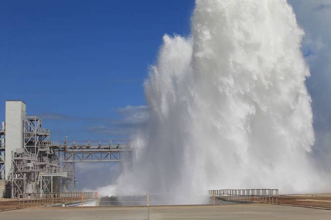 Watch NASA dump 450,000 gallons of water in less than a minute