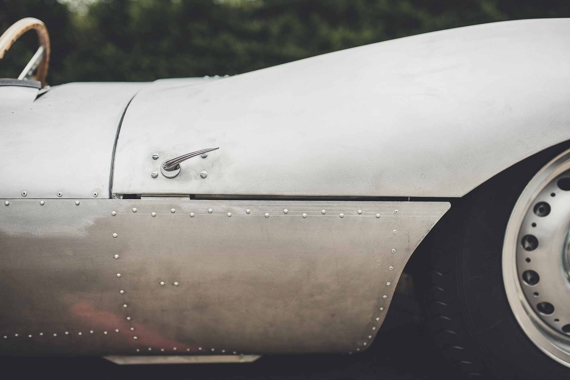 Side body shot of Jaguar's recreated XKSS