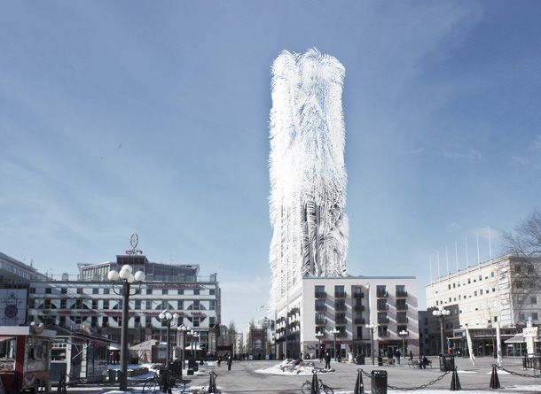 Concept Skyscraper Generates Its Own Energy, Looks Like A Toilet Brush