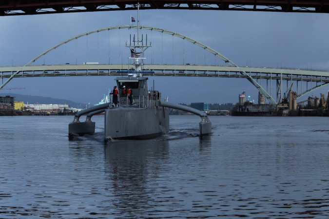 Today DARPA Christens Its Robotic Submarine Hunting Ship