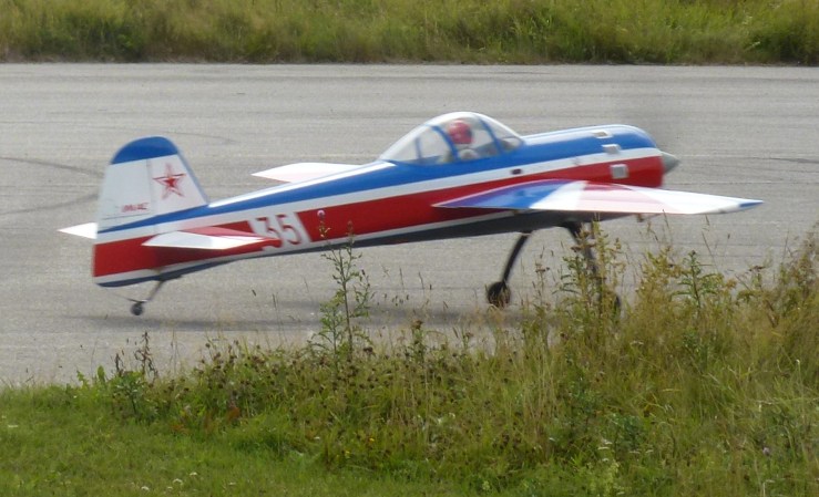 Model Airplane On Runway