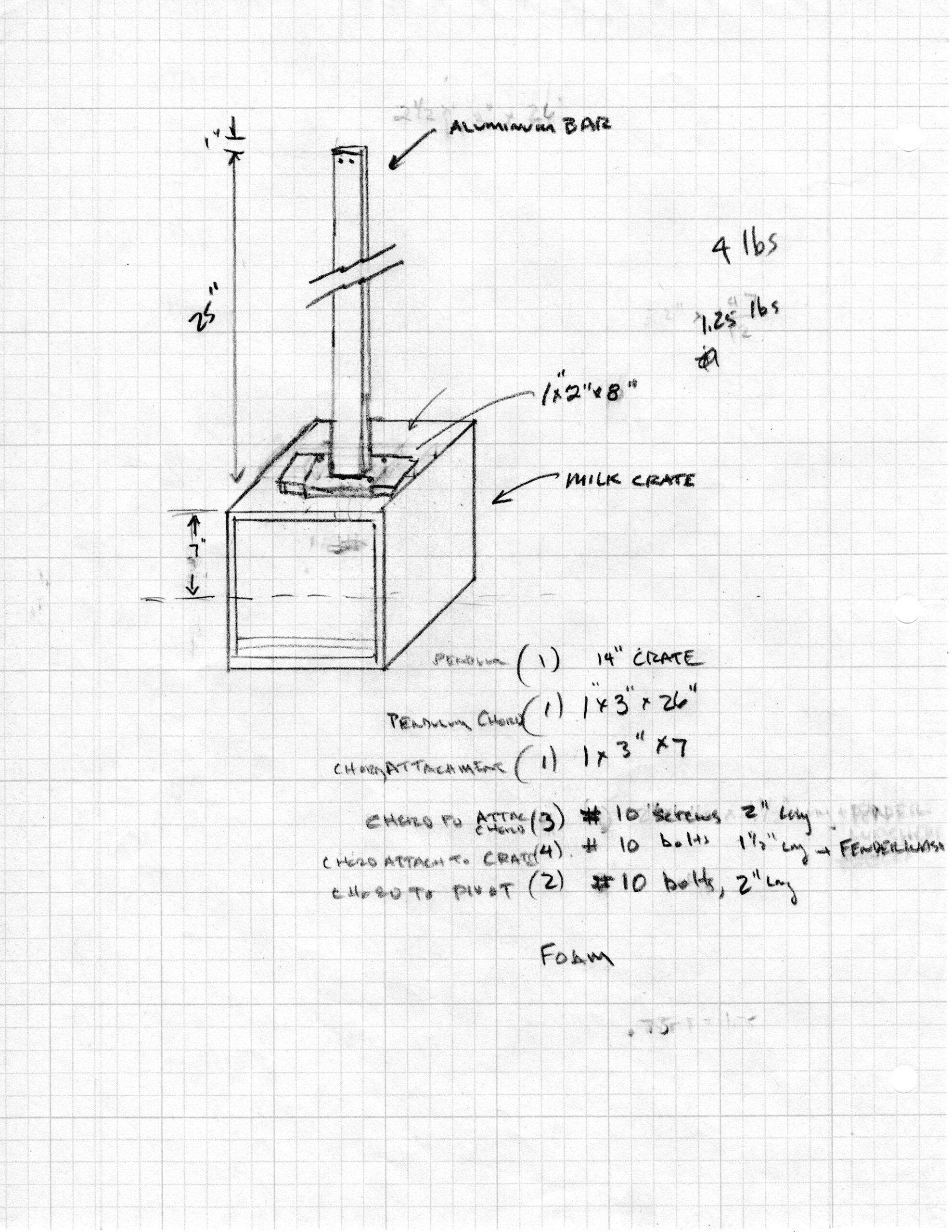 Pendulum Assembly Drawing