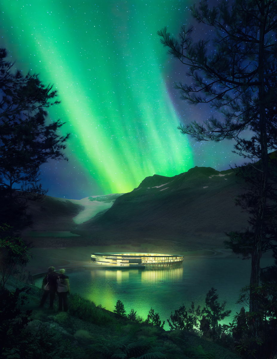 Plans for Snøhetta's Arctic hotel make full use of the region's natural wonders, like the Northern Lig