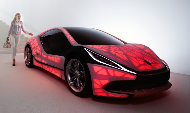 A 3D-Printed Car Inspired By The Leaf Of A Plant