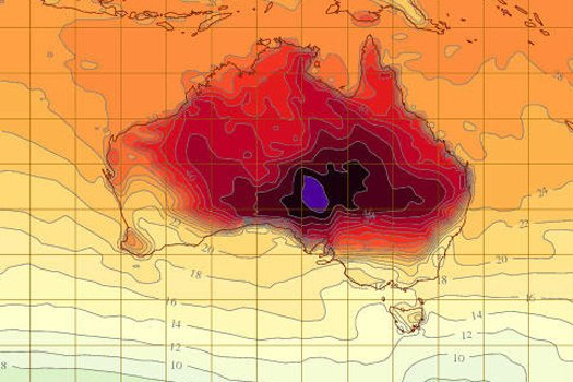 Official Australian Weather Map Gets New Colors To Depict Extreme Heat