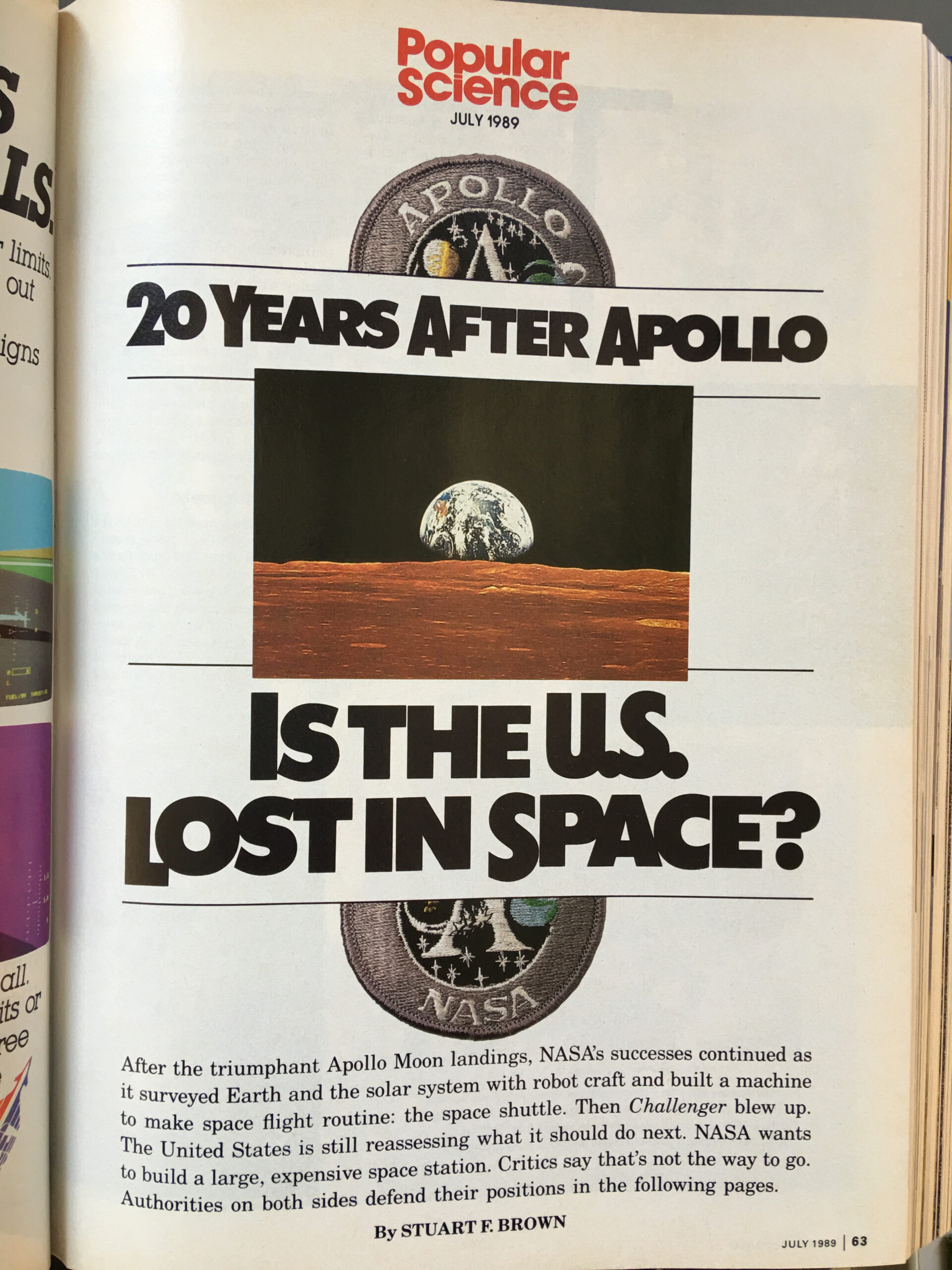 Popular Science's coverage of the Challenger disaster in 1989