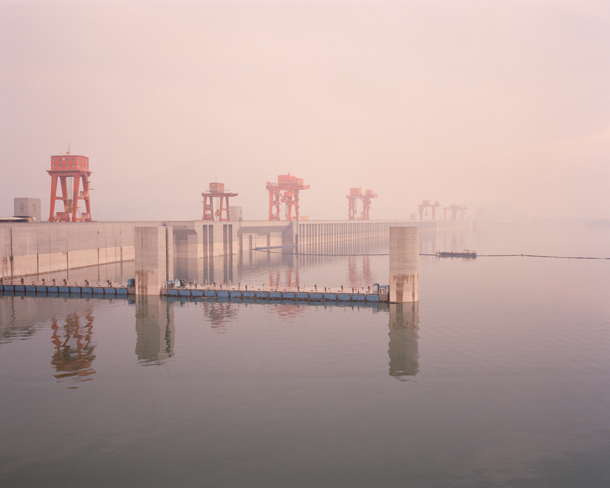 Three Gorges Dam on the Yangtze at dawn