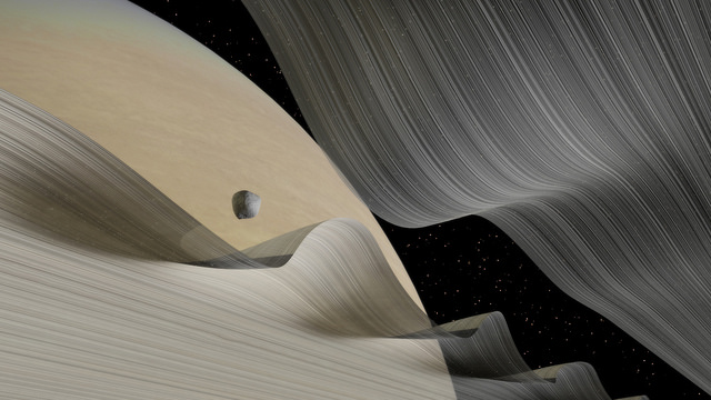 New Visualizations Show A Moon’s Trippy Path Through Saturn’s Rings