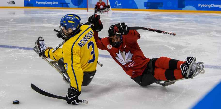 Playing hockey on a sled totally changes the game