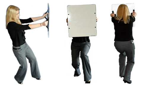 The Latest In Classroom Protection: A Handheld Bulletproof Whiteboard