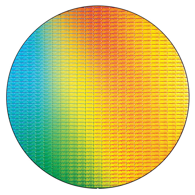 Intel 14nm 'Broadwell' Wafer