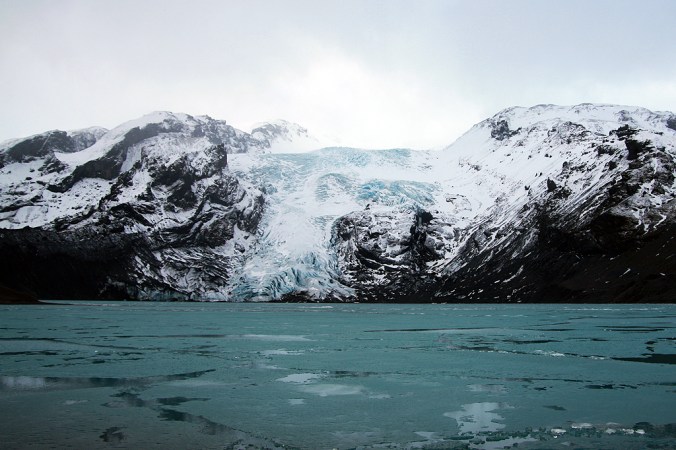 A Glacial Lake Near The Eyjafjallajökull Volcano