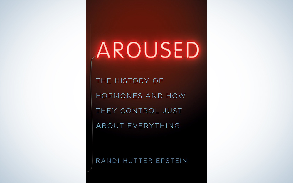 'aroused' in red neon letters on book cover