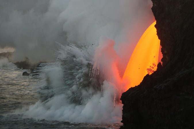 flowing lava